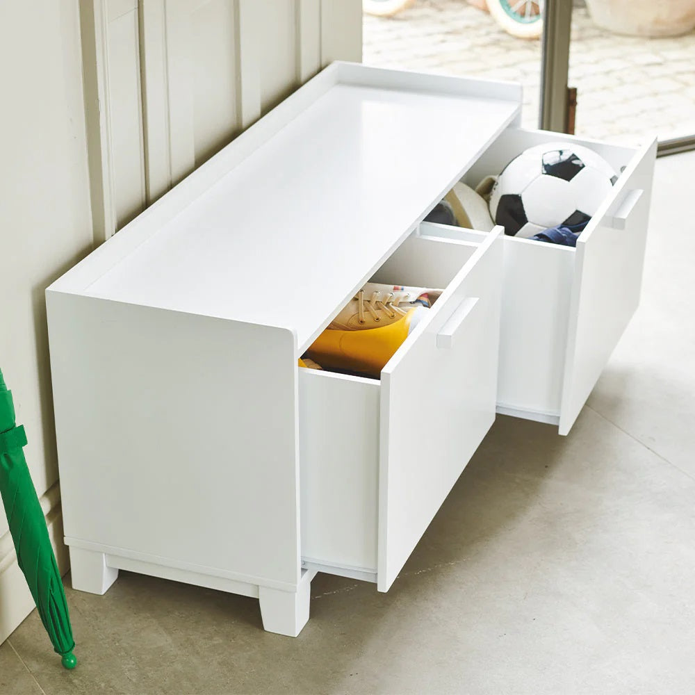 Blake Storage Bench- White