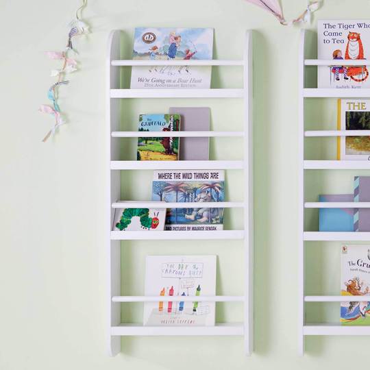 Narrow Greenaway Bookcase- White