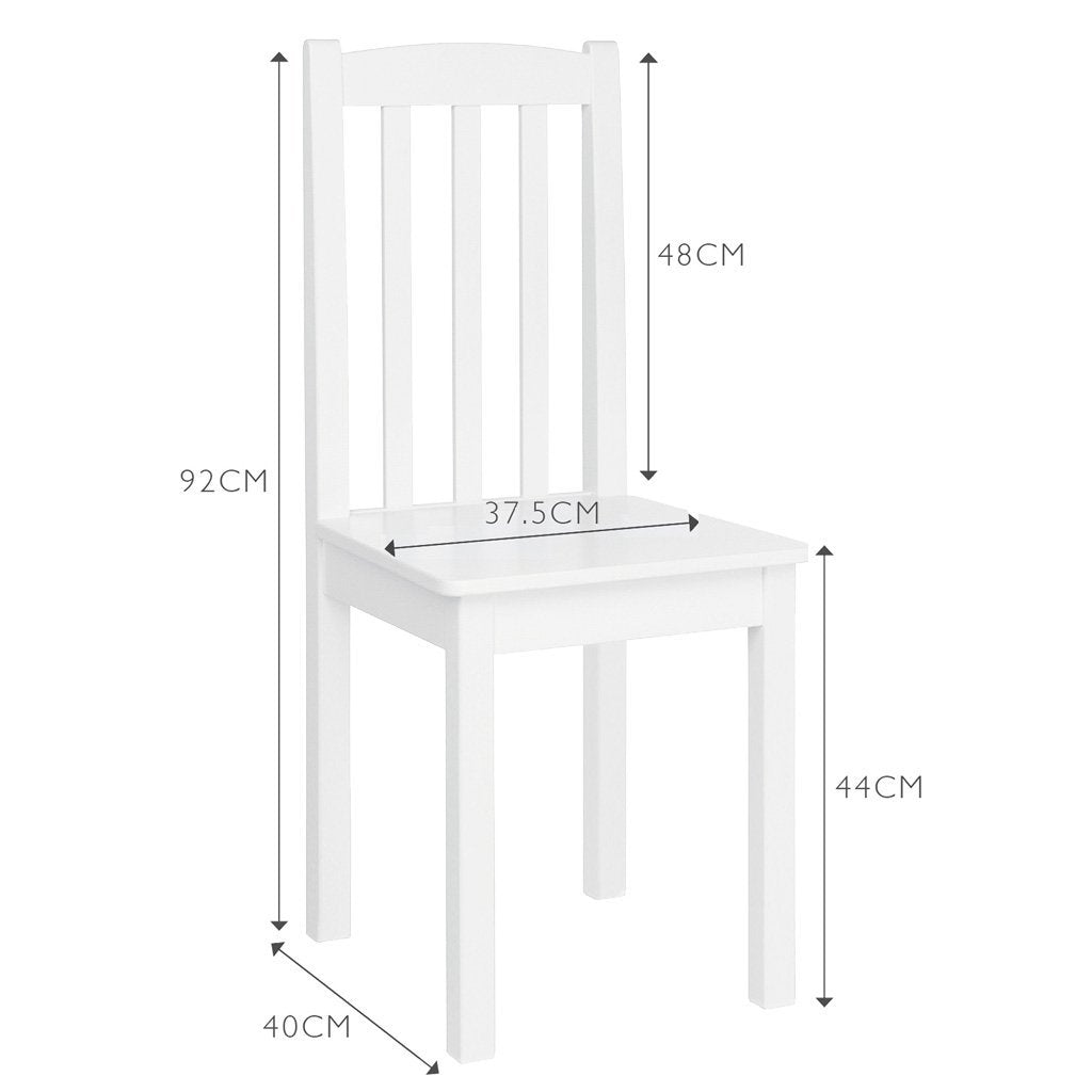 Wooden Nelson Desk Chair White